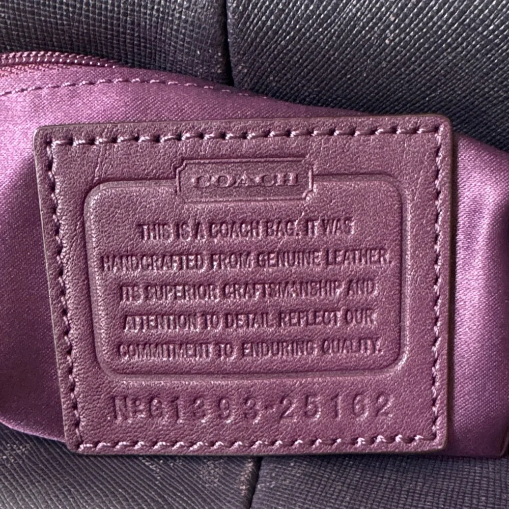 Coach Madison Saffiano Madeline Handbag Silver Violet Purple